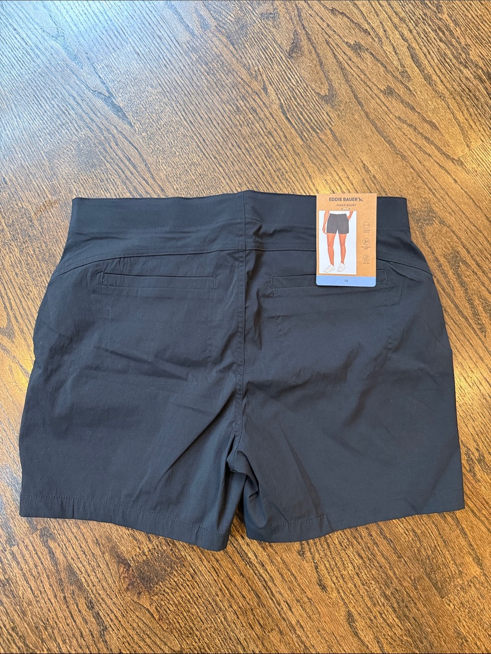 Eddie Bauer Women's Black Performance Athletic Shorts hiking size 10 new